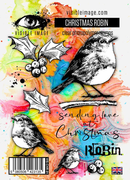 Visible Image Christmas Robin - Set de tampons A6