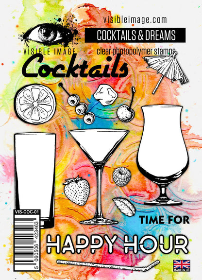 Visible Image Cocktails & Dreams - A6 Stamp Set