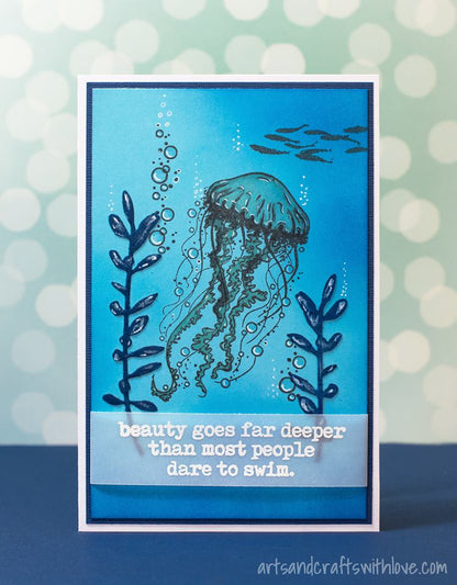 Visible Image Dare To Swim - A6 Stamp Set