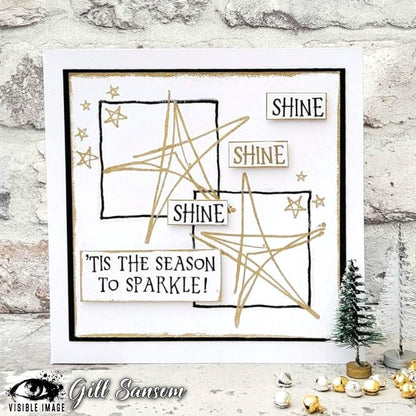 Visible Image Sketched Stars - A6 Stamp Set