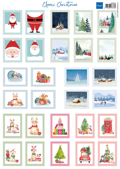 Marianne Design A4 Cutting Sheet - Stamps - Classic Christmas