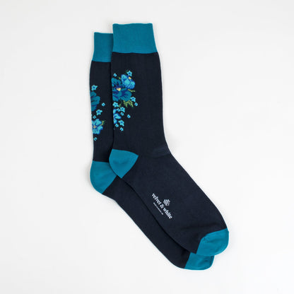 Imprimé floral bleu