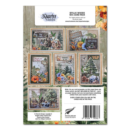 Pack de cartes 3Quarter Designs Idyllic Woods 6x4