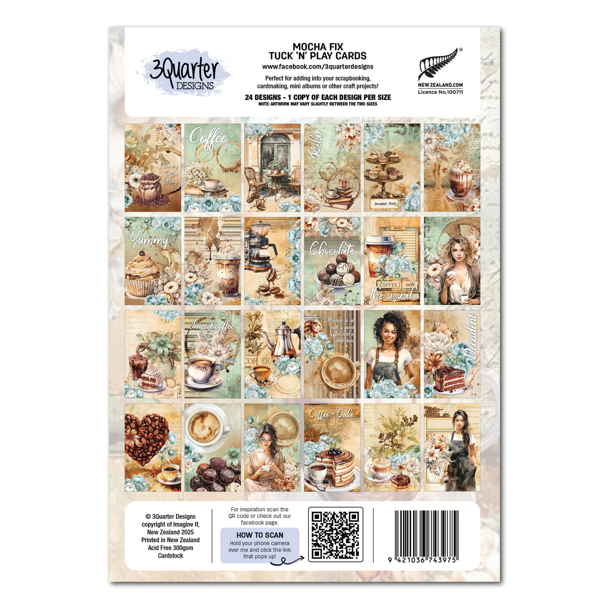 3Quarter Designs Mocha Fix - Cartes à jouer à glisser