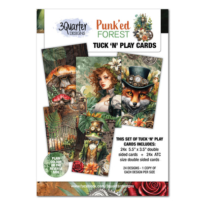 3Quarter Designs Punk'ed Forest - Tuck N Play Cards