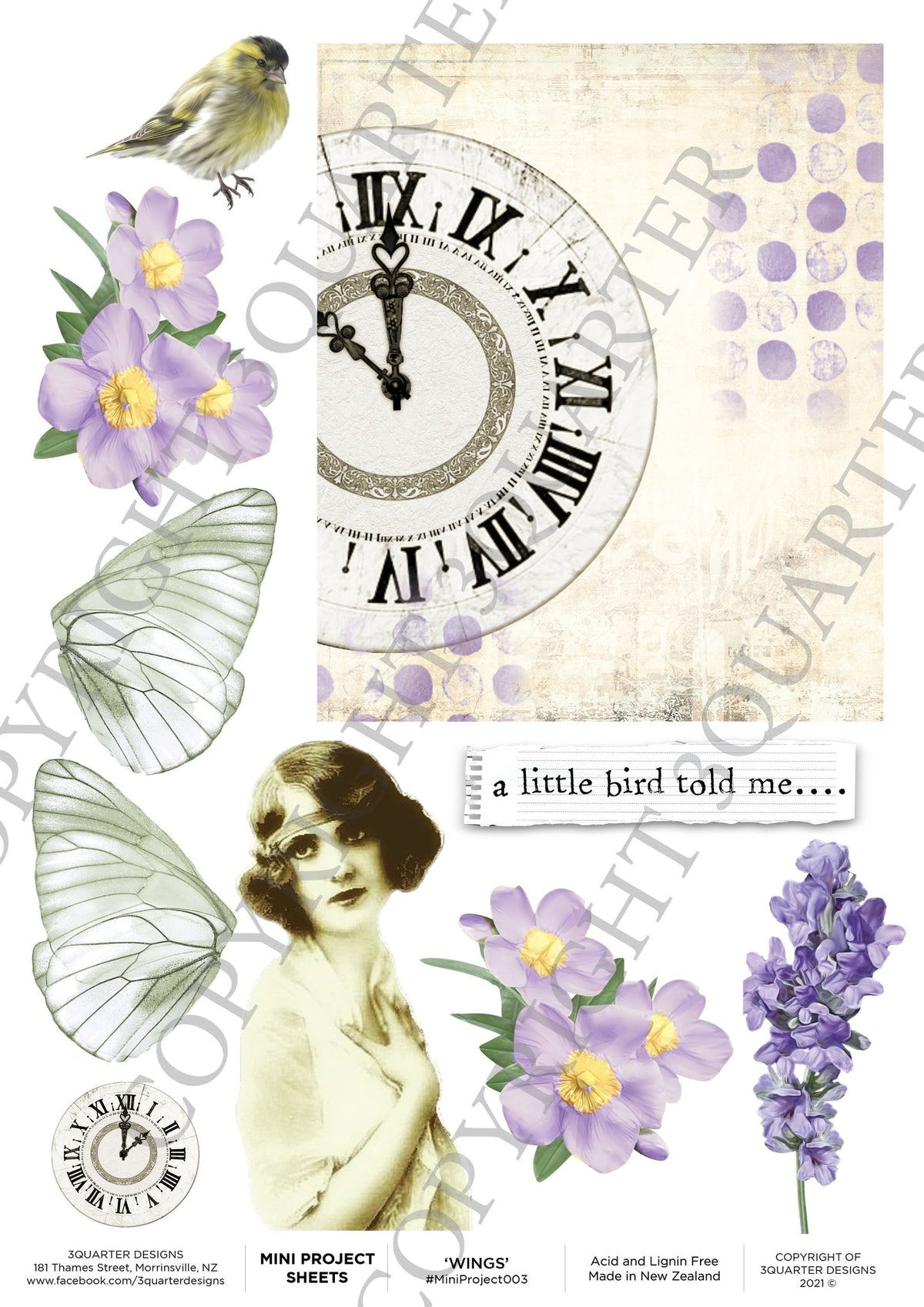 3Quarter Designs Feuilles de projet Mini ailes