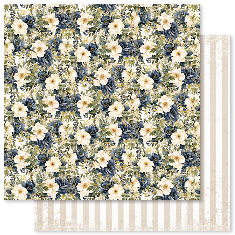 Papiers 30x30 "Fleurs de mariage D" (Paquet de 12) 31713