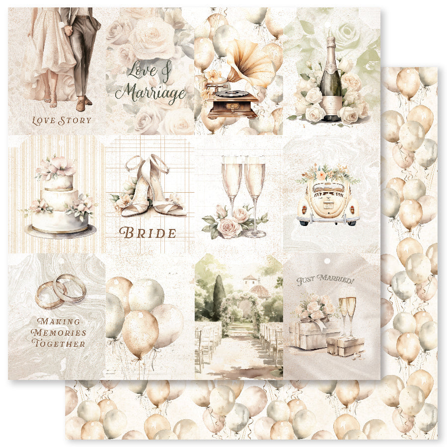Collection de papiers 6x6 Bonheur de mariage 34209