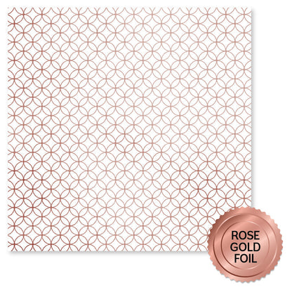 Collection de papiers "Wedding Joy" or rose métallique 6x6 34581