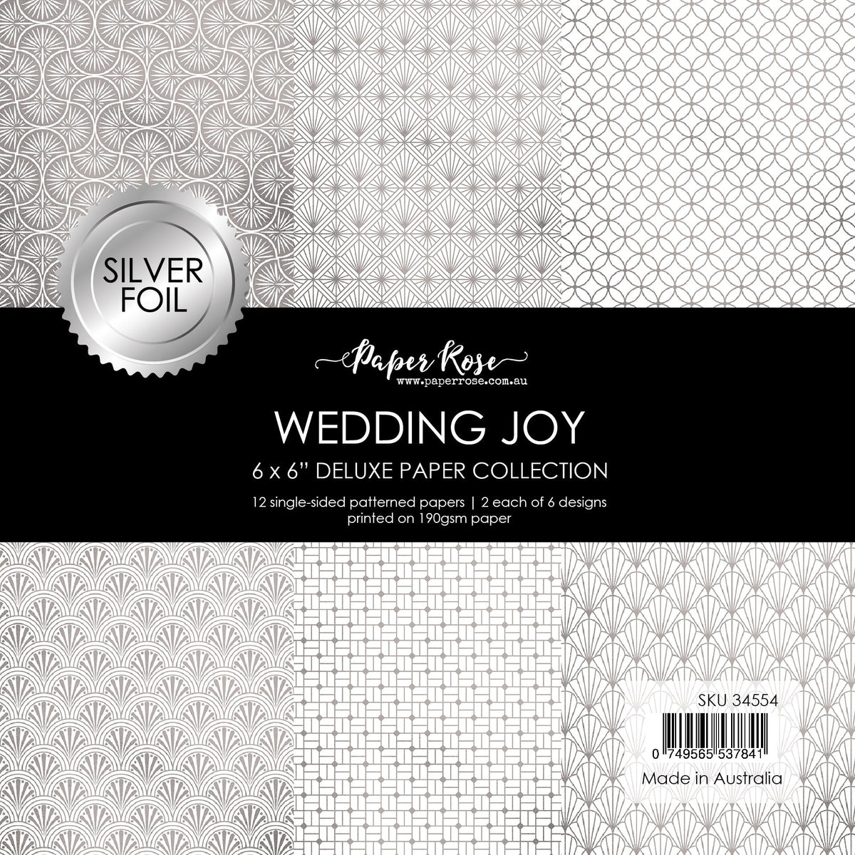 Wedding Joy Foil Silver 6x6 Paper Collection 34554