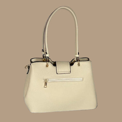 Temptation Italy Faux Leather 2-Handle Bag with Dragonfly and Flowers