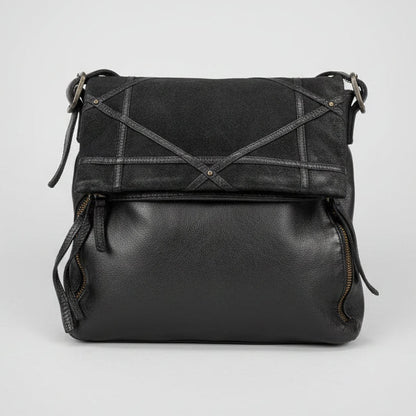 MET Women's Convertible Leather Bag, Foldover Design