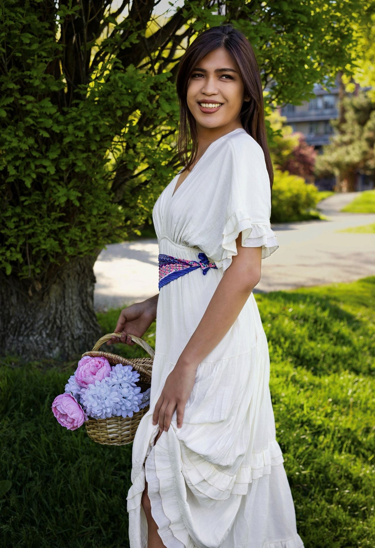 Flowy Maxi Dress with Ruffles Details