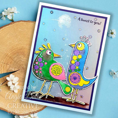 Woodware Clear Singles Bubble Birds Lola, set de tampons 10 x 15 cm
