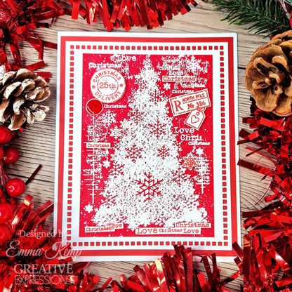 Assortiment de tampons Woodware Clear Singles « Snow Frosted Tree » 10 cm x 15 cm