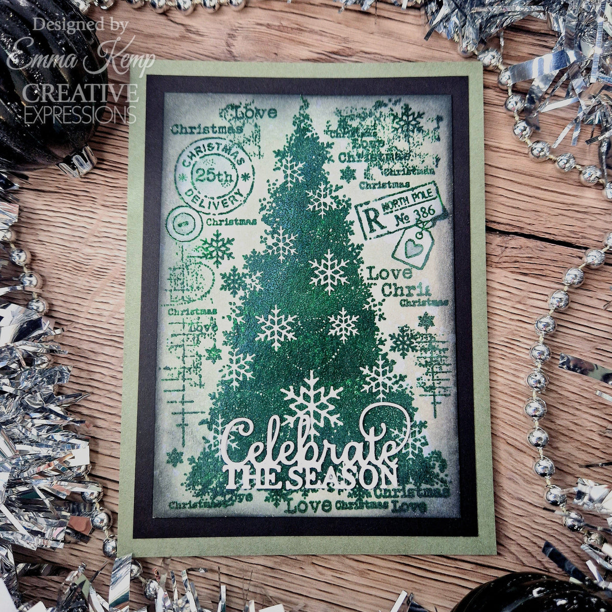 Assortiment de tampons Woodware Clear Singles « Snow Frosted Tree » 10 cm x 15 cm