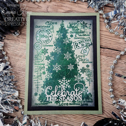 Assortiment de tampons Woodware Clear Singles « Snow Frosted Tree » 10 cm x 15 cm