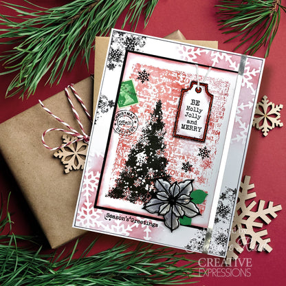 Assortiment de tampons Woodware Clear Singles « Snow Frosted Tree » 10 cm x 15 cm