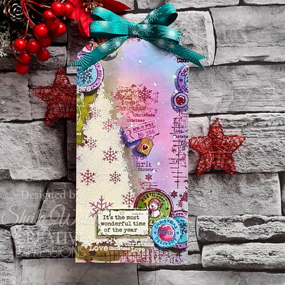 Assortiment de tampons Woodware Clear Singles « Snow Frosted Tree » 10 cm x 15 cm