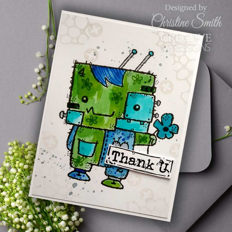 Lot de tampons transparents Woodware Monster Skin 7,6 x 10,2 cm