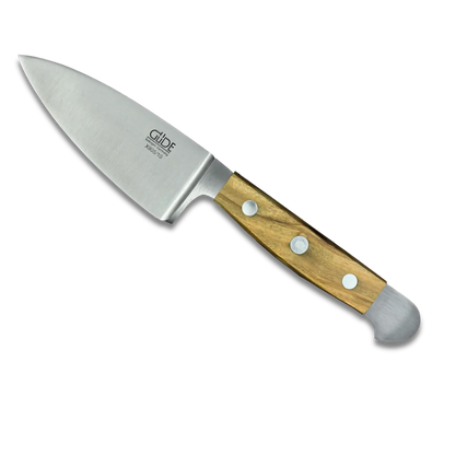 ALPHA OLIVE |  Hard Cheese Knife 4" Blade | Forged Steel / Olive wood handle
