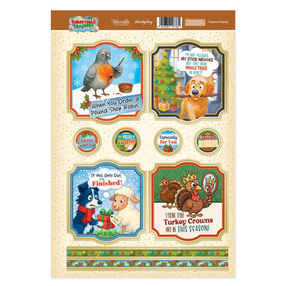 Christmas Crackers Topper Sheet - Festive Friends