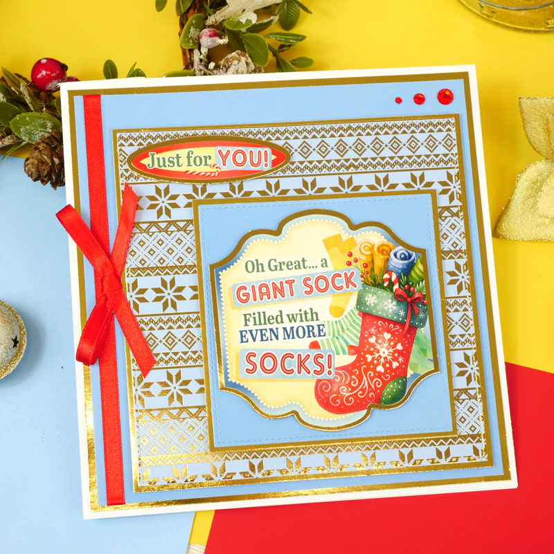 Feuille de dessus pour papillotes de Noël - Envoyé avec amour