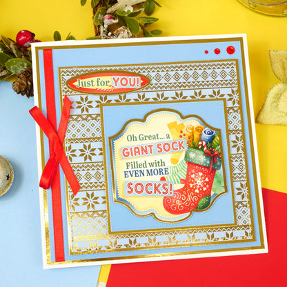 Feuille de dessus pour papillotes de Noël - Envoyé avec amour