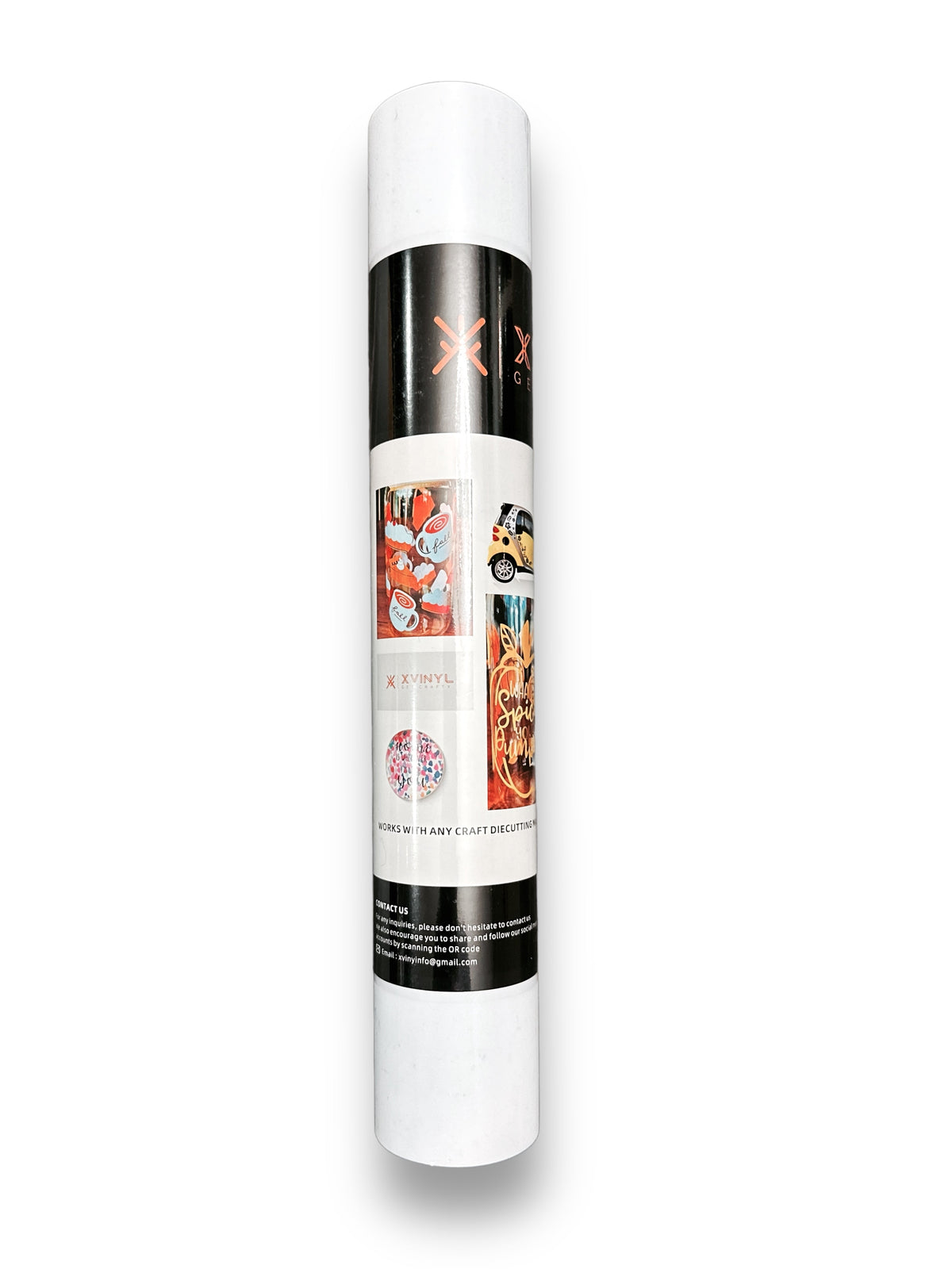 XVinyl Pro White Gloss Permanent Adhesive Vinyl with PET Backing