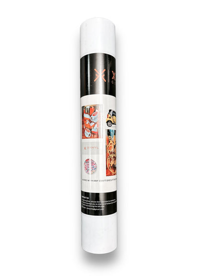 XVinyl Pro White Gloss Permanent Adhesive Vinyl with PET Backing