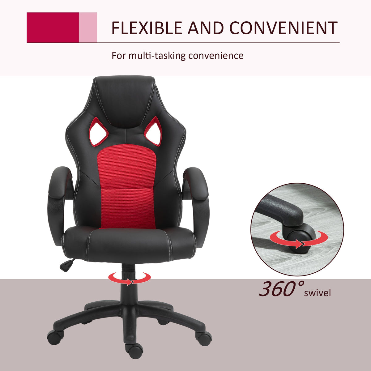 Foster Gaming-Office Chair-Red/Black