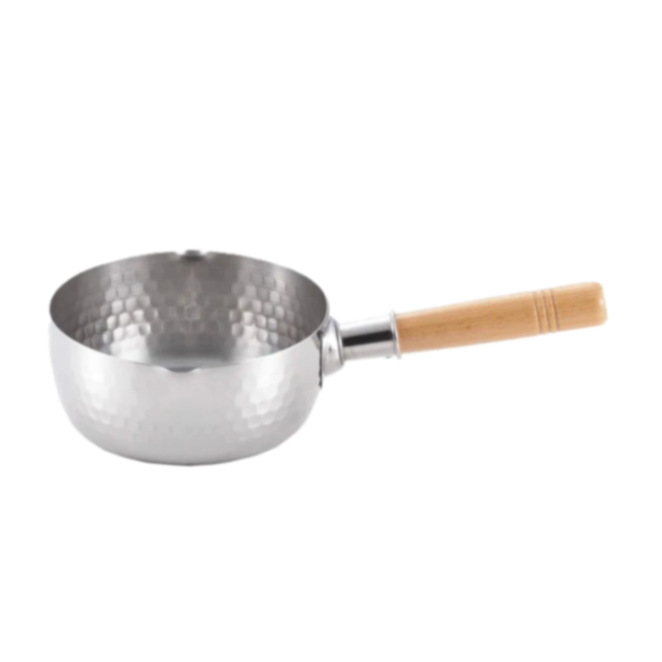 Yoshikawa Yukihira Saucepan 20 cm | 2.1 L Stainless Steel with Wooden Handle