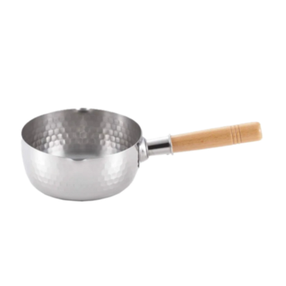 Yoshikawa Yukihira Saucepan 20 cm | 2.1 L Stainless Steel with Wooden Handle