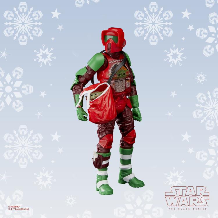 Hasbro - Star Wars The Black Series Scout Trooper 15 cm - Édition Noël - Figurine Exclusive