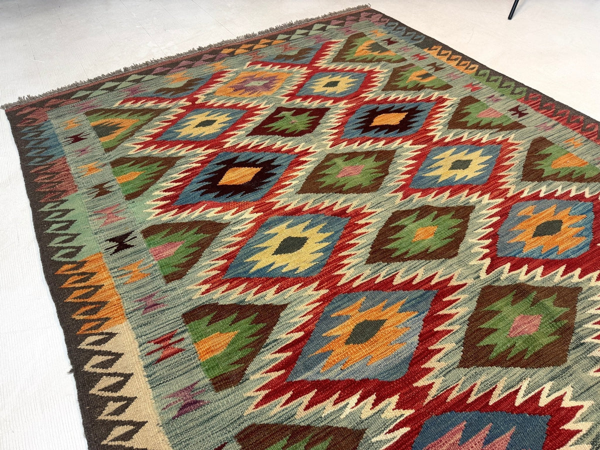Afghan Maimana Kilim Rug | 5' x 6' 7"