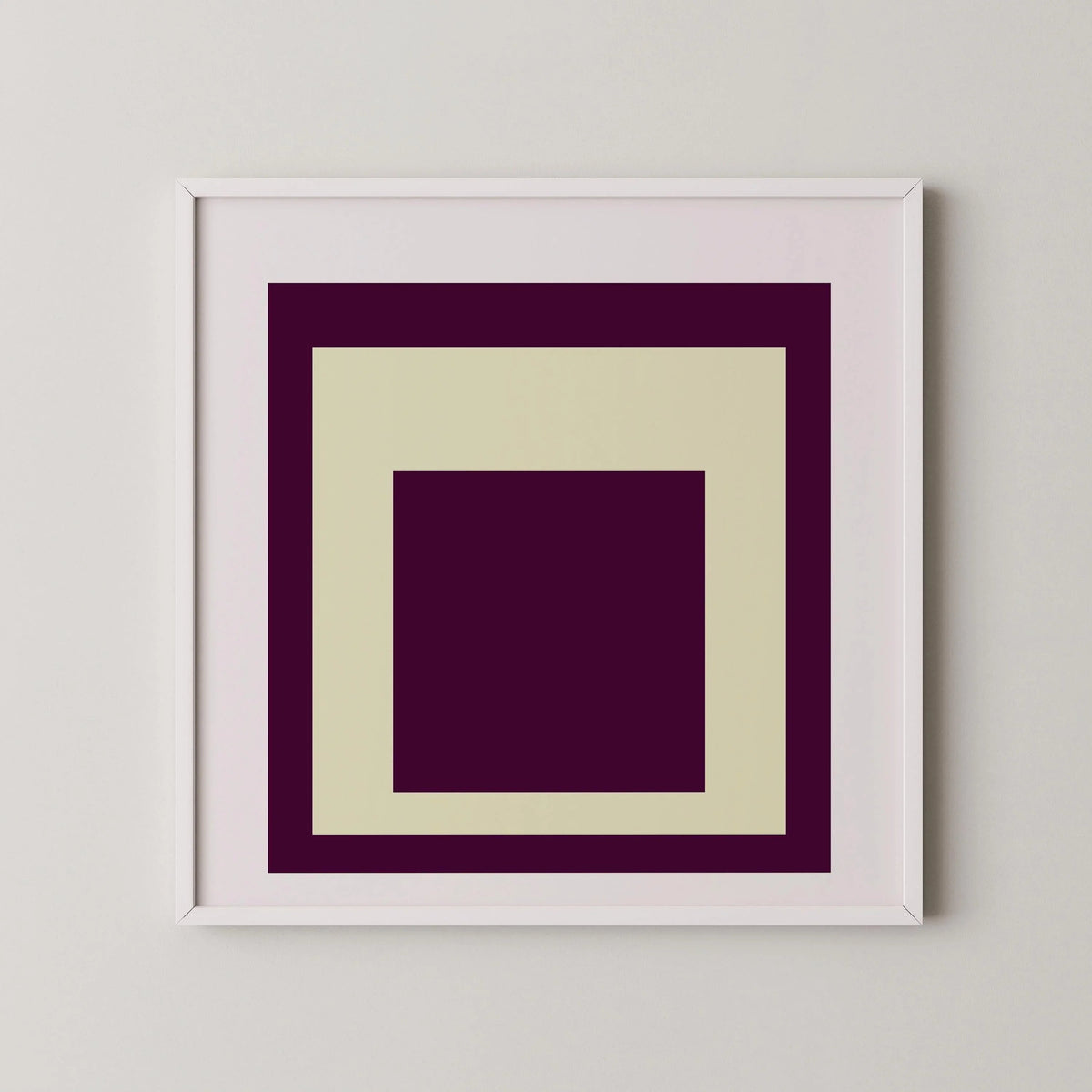 Impression d'art « Dessert » inspirée de Josef Albers, « Hommage au carré » Giclée moderne du milieu du siècle, option encadrée