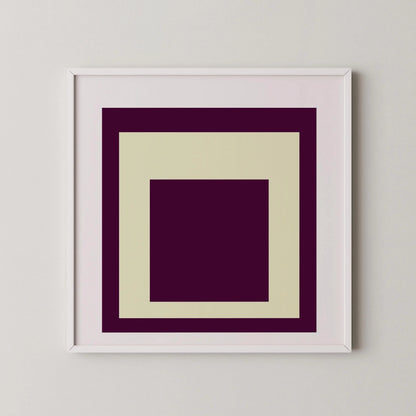 Impression d'art « Dessert » inspirée de Josef Albers, « Hommage au carré » Giclée moderne du milieu du siècle, option encadrée
