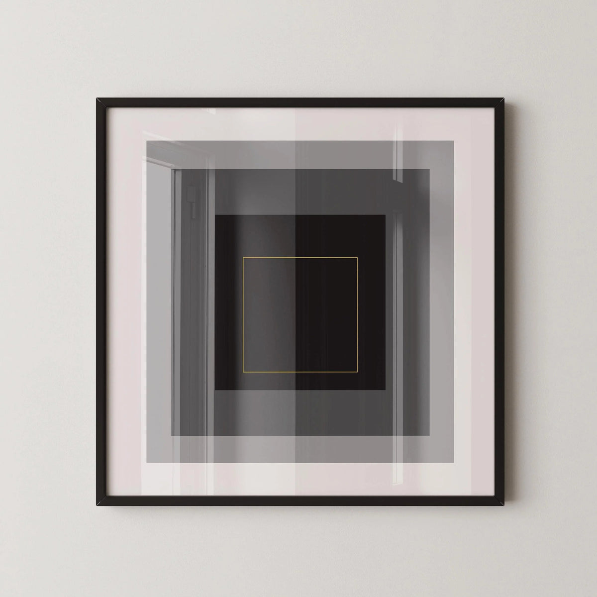 Josef Albers Inspired Homage to the Square Giclee Print: Mid-Century Modern Art (1x1)