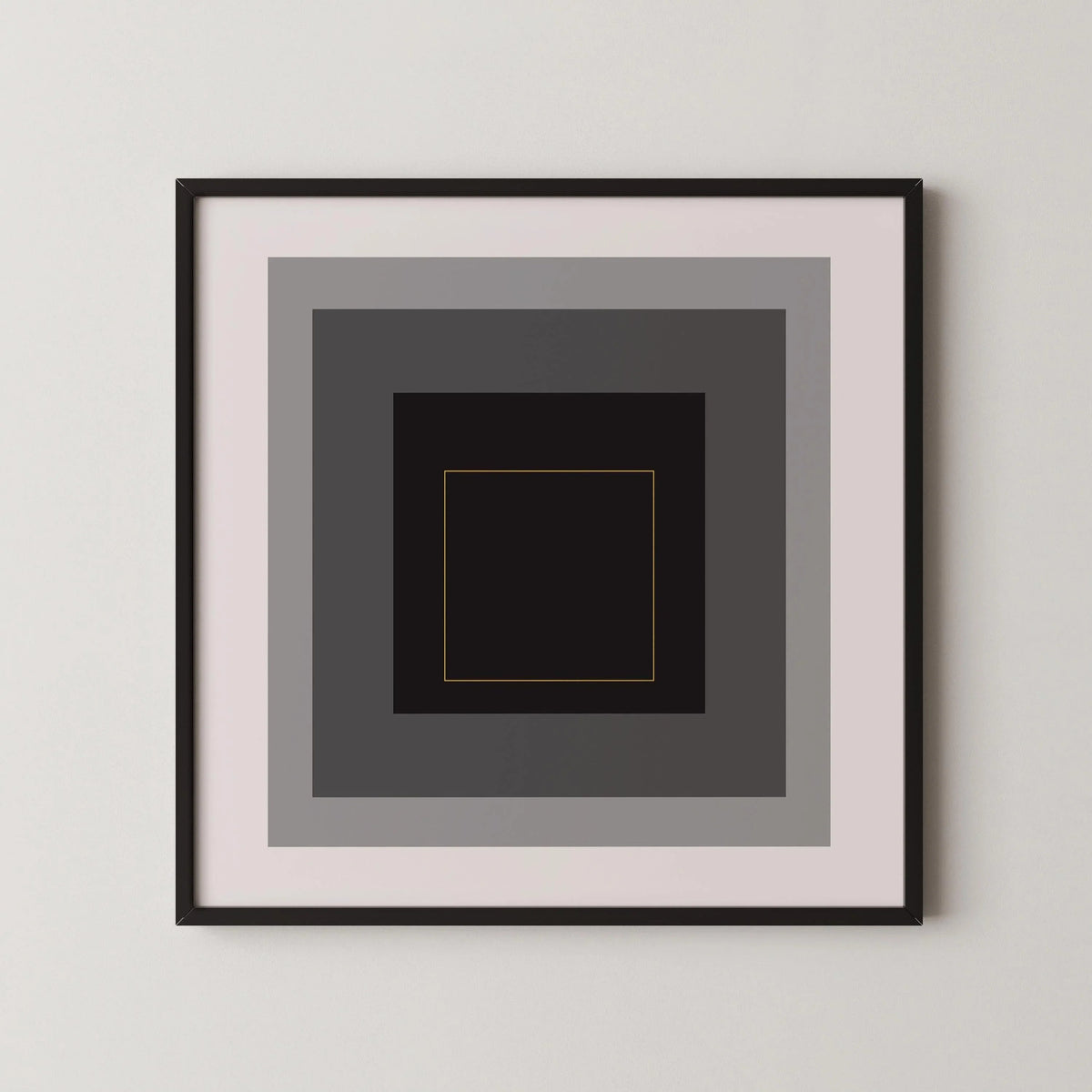 Josef Albers Inspired Homage to the Square Giclee Print: Mid-Century Modern Art (1x1)