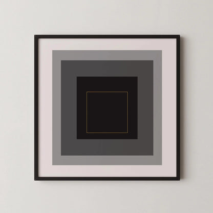 Josef Albers Inspired Homage to the Square Giclee Print: Mid-Century Modern Art (1x1)