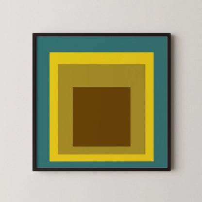 Josef Albers Inspired ‚ÄúMemento‚Äù Homage to the Square Giclee Print: Mid-Century Modern Art