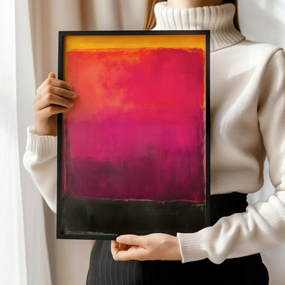 After Mark Rothko - Black and Purple (Colour Field: AI) | Modern Abstract Art (Available handframed or unframed)