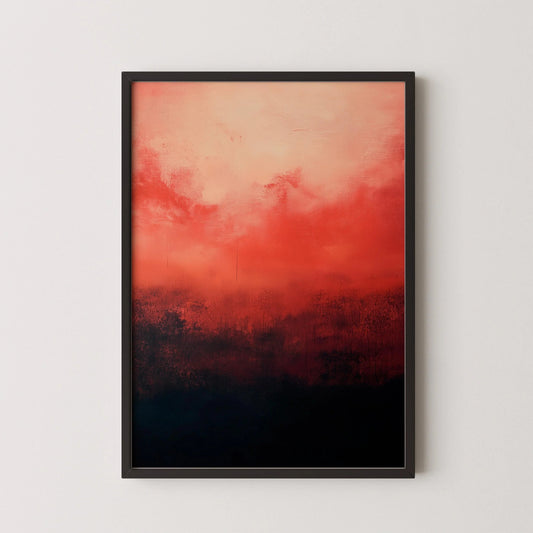 After Mark Rothko - Black and Red (Colour Field: AI) | Modern Abstract Art (Available handframed or unframed)