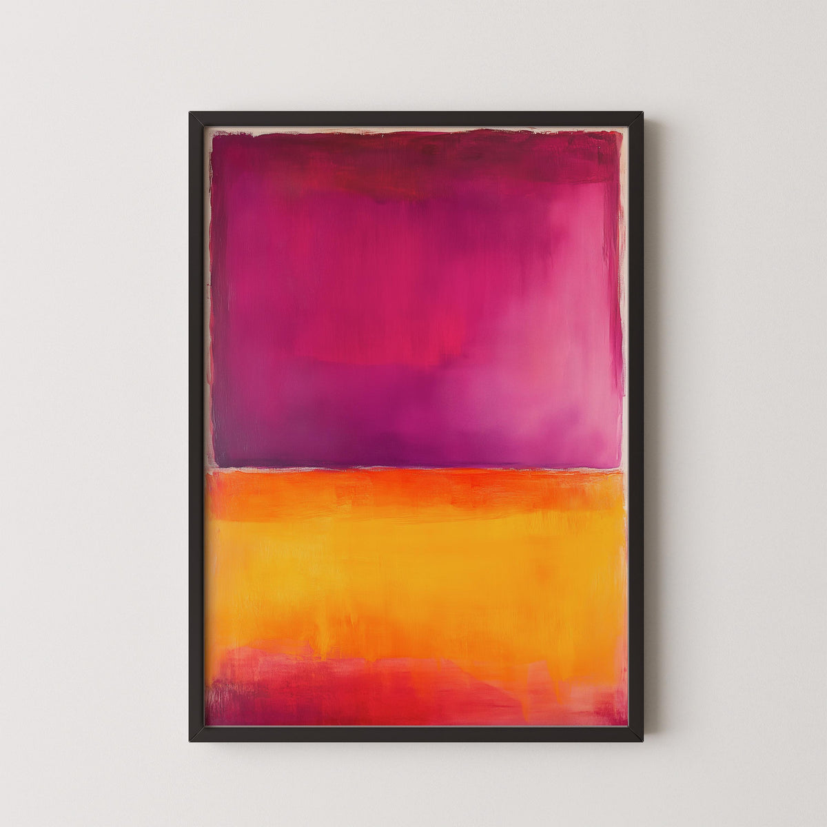 After Mark Rothko - Orange and Purple (Colour Field: AI) | Modern Abstract Art (Available handframed or unframed)