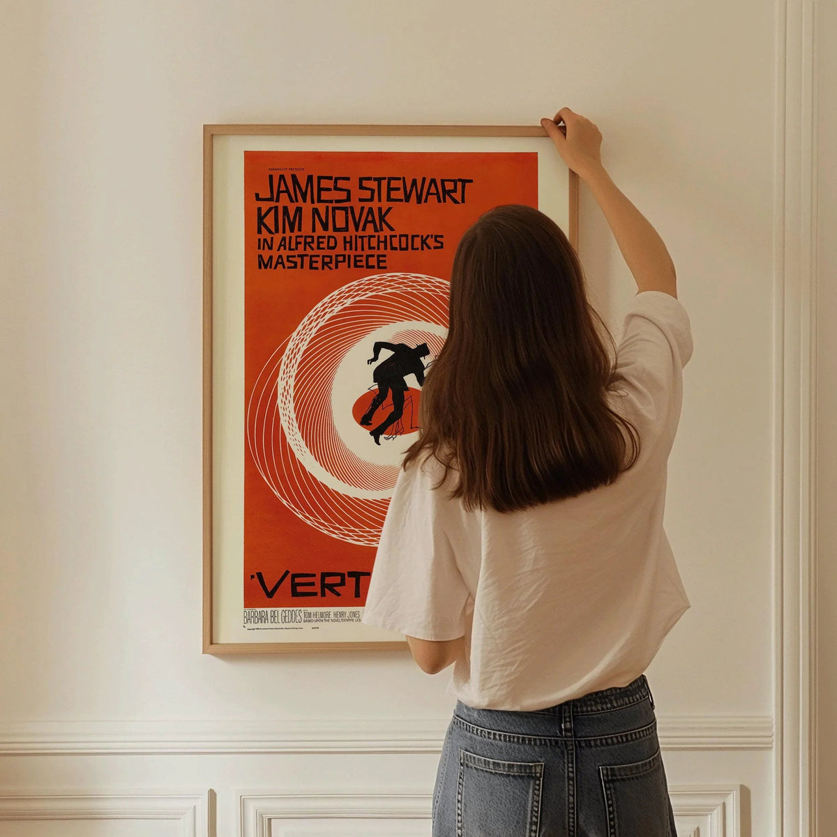 Vertigo Movie Poster: Saul Bass Minimalist Design, Hitchcock Film (Giclee Print)