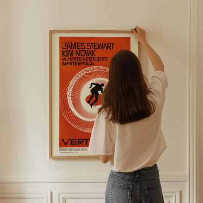 Vertigo Movie Poster: Saul Bass Minimalist Design, Hitchcock Film (Giclee Print)