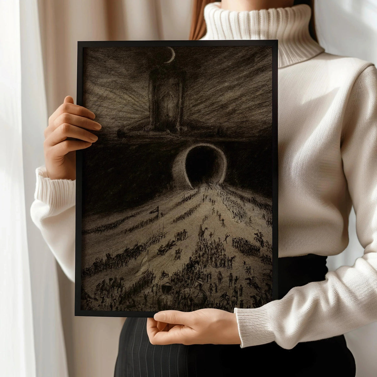 Alfred Kubin 'The Way to Hell' Print: Vintage Symbolist Sketch Art