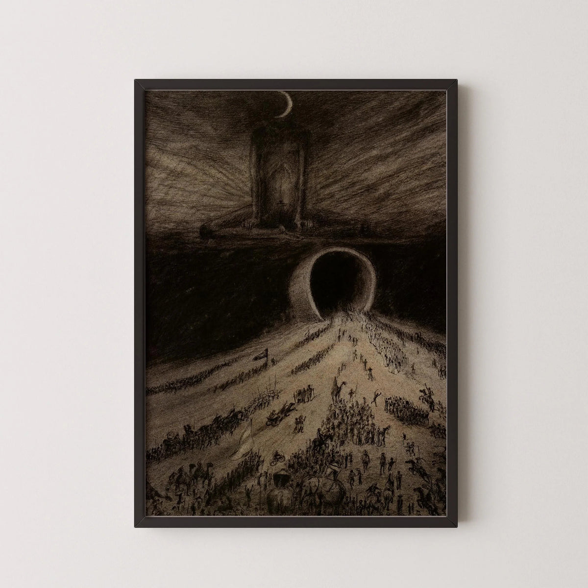 Alfred Kubin 'The Way to Hell' Print: Vintage Symbolist Sketch Art