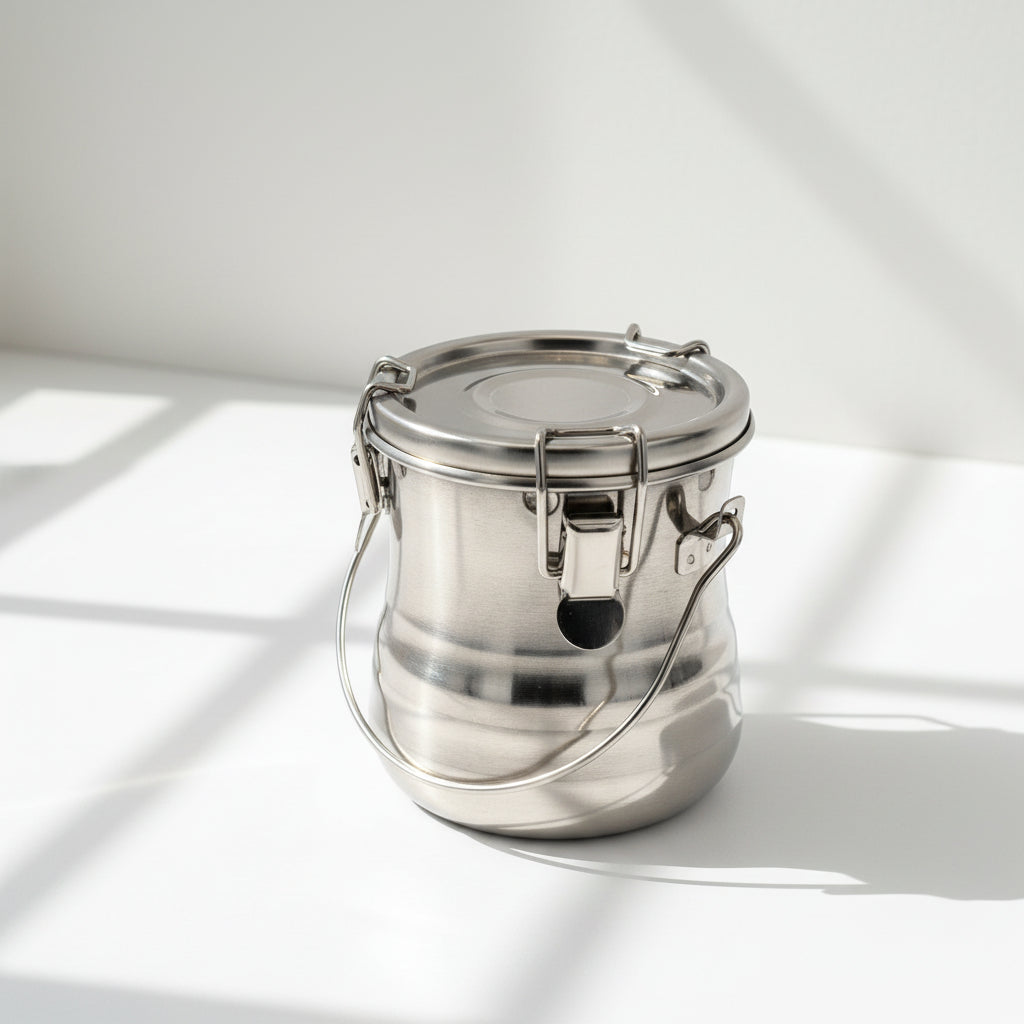 Stainless Brush Washer With Air-Tight Lid With Removable Screen