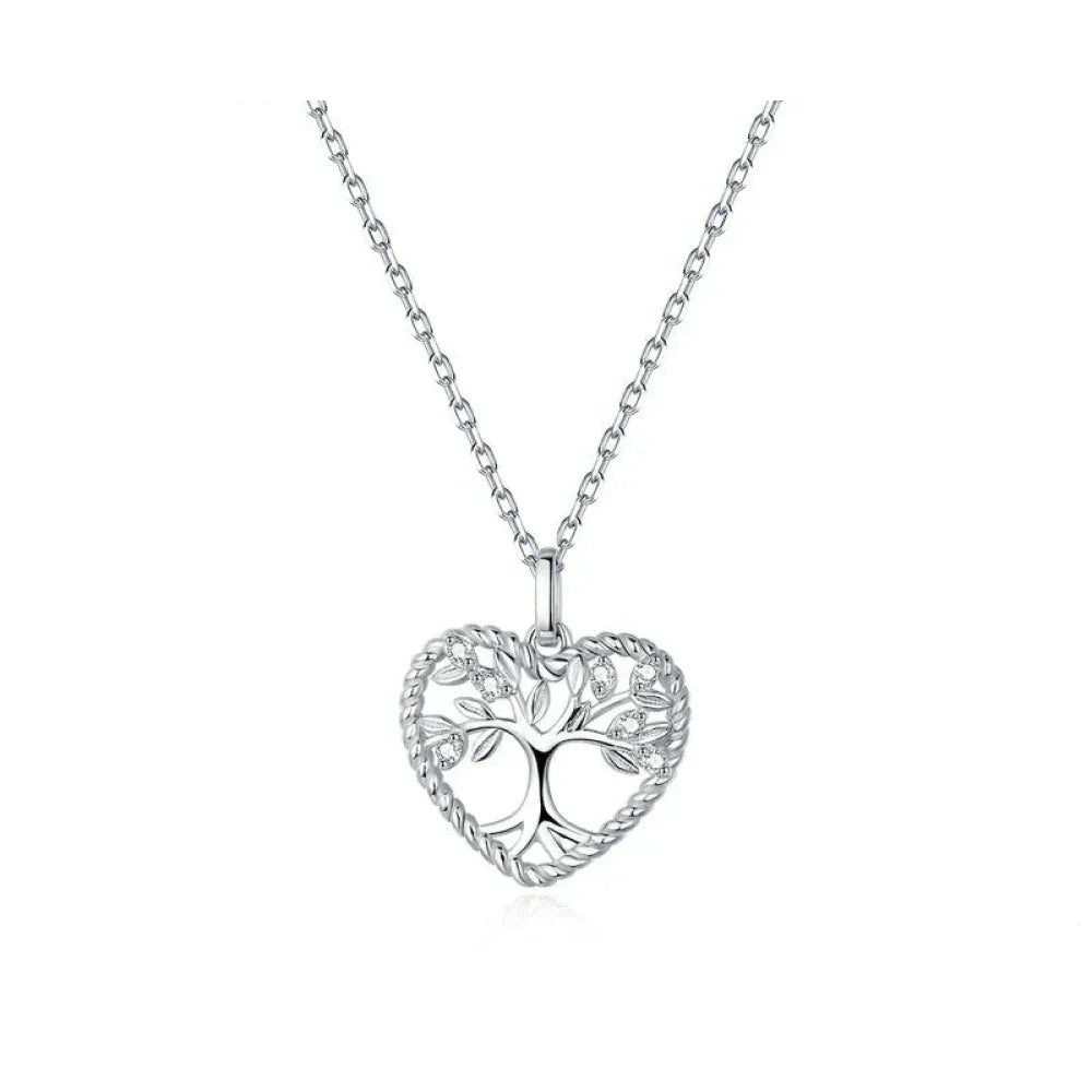 Collier pendentif Arbre de Vie en argent sterling Cœur de la Nature